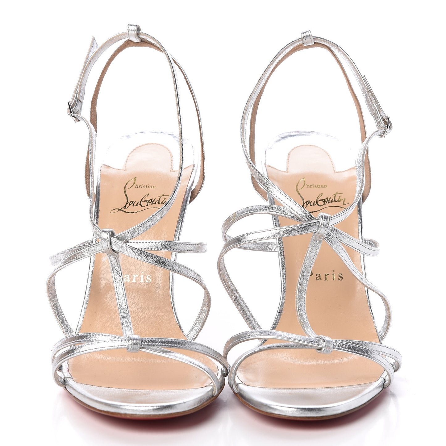 Metallic Kidskin Youpiyou 100 Sandals 40 Silver