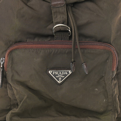Prada Nylon Vela Cinch Backpack Green 7 of 12