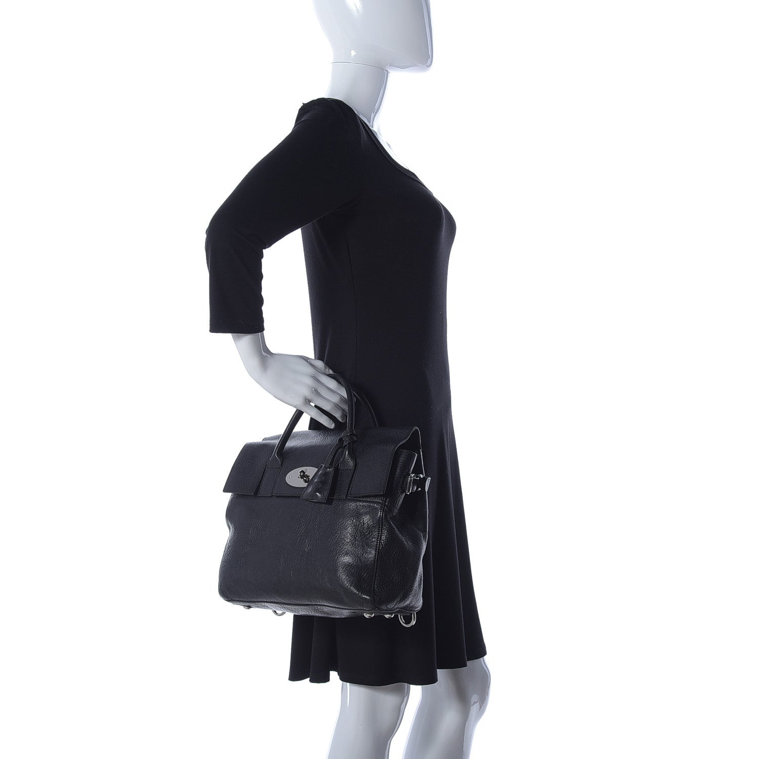 Mulberry Natural Leather Mini Cara Delevingne Convertible Satchel Black 2 of 10