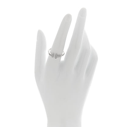 Tiffany 18K White Gold Diamond T Wire Ring 54 7 2 of 4