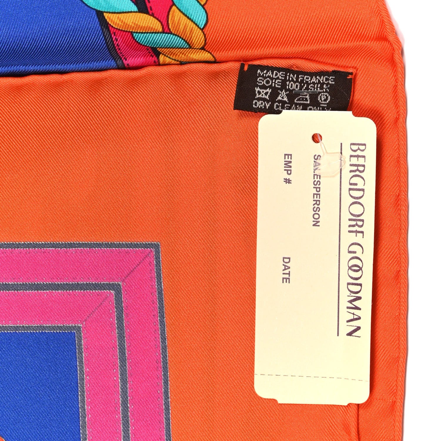 Hermes Silk Grande Tenue Scarf 90 Orange 5 of 6