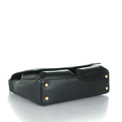 Chanel Caviar CC Stitched Medium Flap Shoulder Bag Black 5 of 7