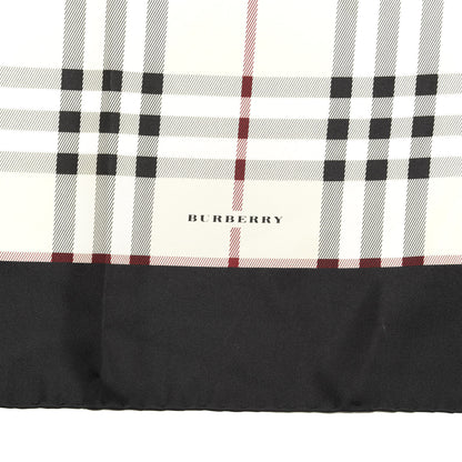 Burberry Silk House Check Square Scarf Beige Red Black 2 of 4