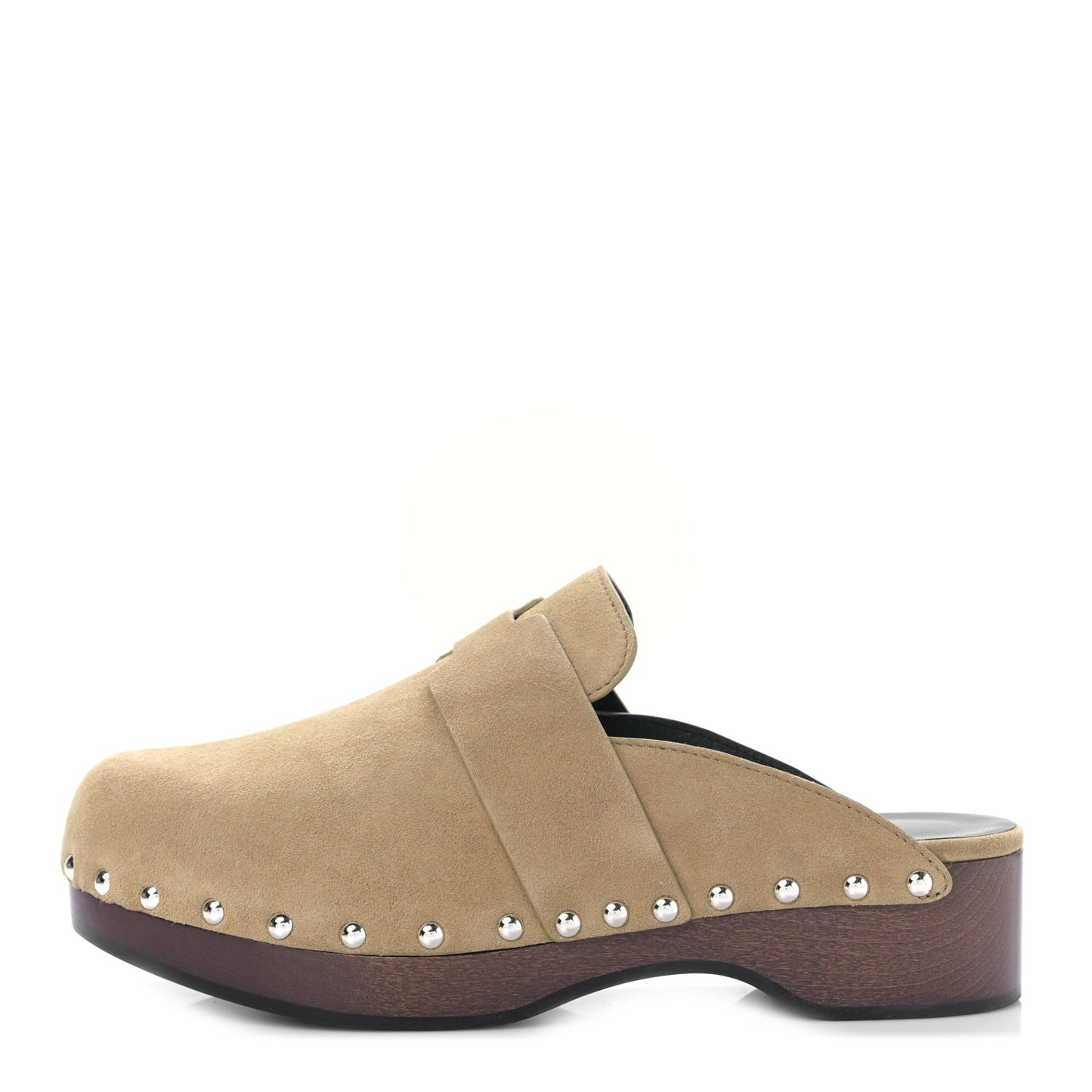 Suede Goatskin Calya Mules 36 Beige Gobi