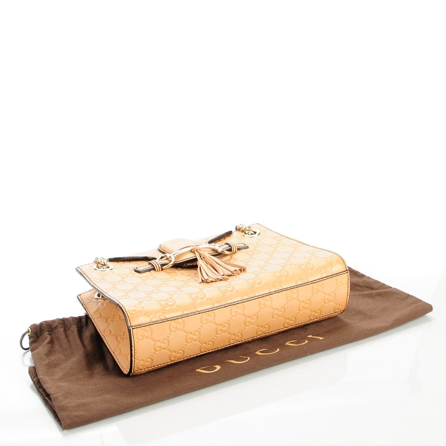 Guccissima Small Emily Chain Shoulder Bag Camelia