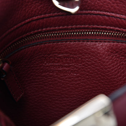 Valentino Garavani Pebbled Calfskin Mini Rockstud Flip-Lock Messenger Bag Rubino 8 of 10