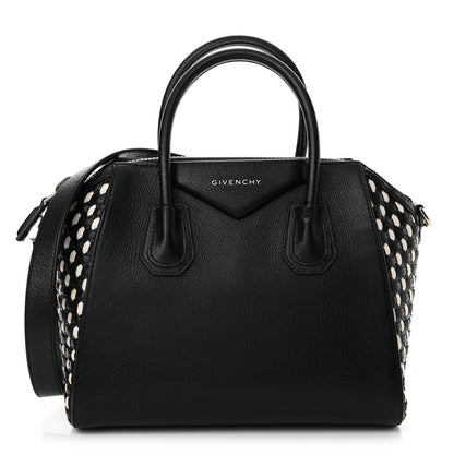 Givenchy Sugar Goatskin Woven Small Antigona Black White 1 of 15