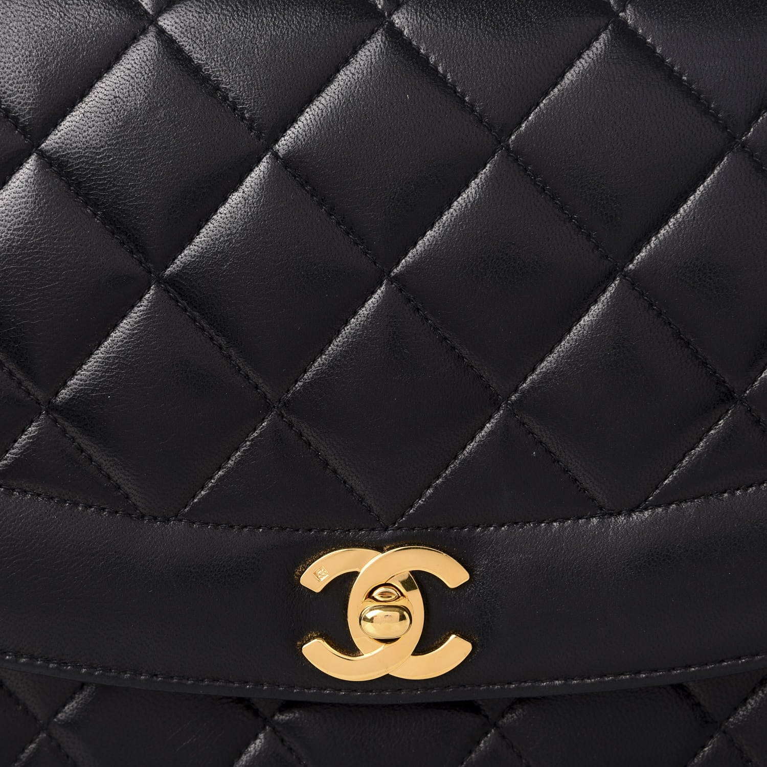 Chanel Lambskin Quilted Medium Single Flap Black 8 of 8