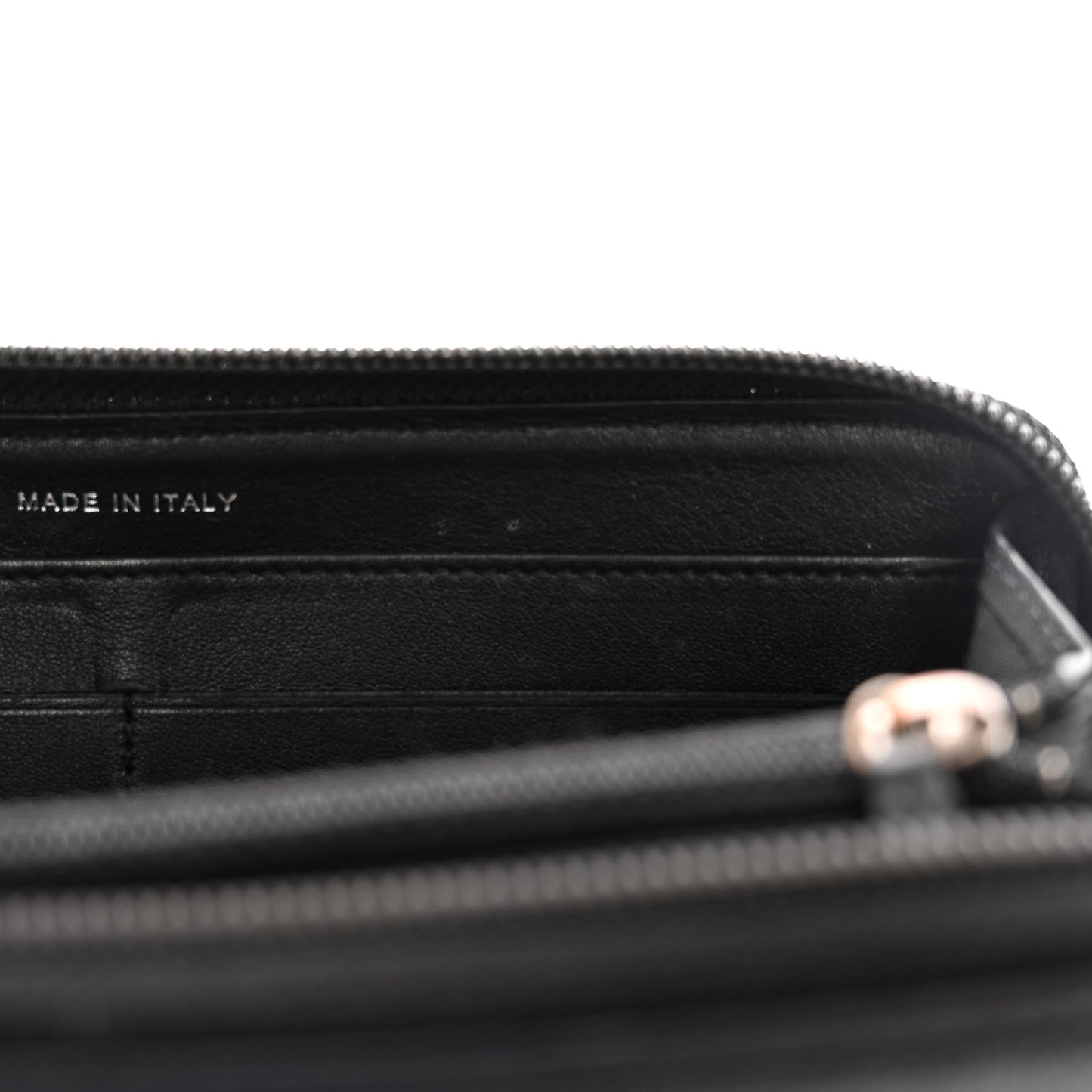 Caviar Large Timeless CC Zip Around Wallet Black