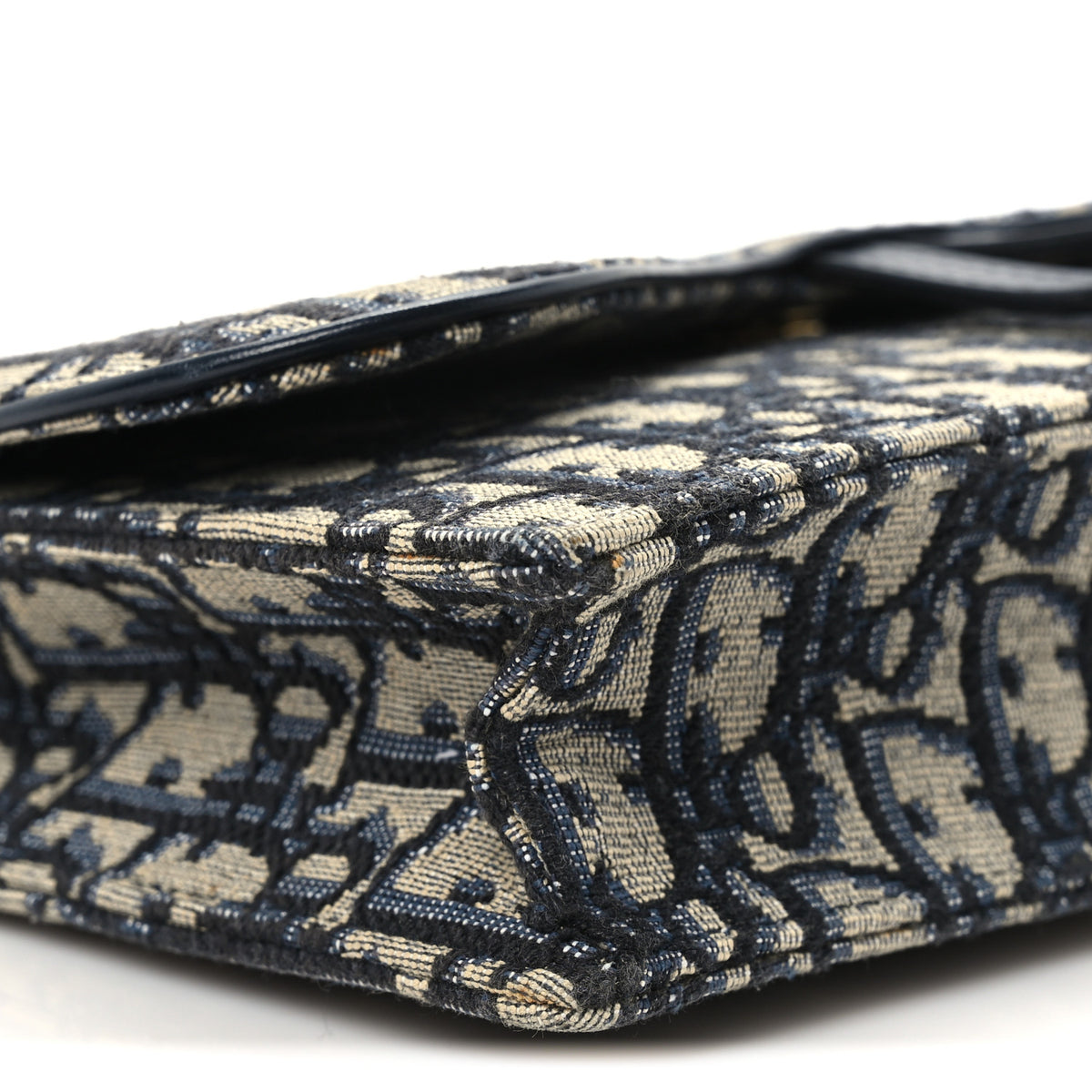 Christian Dior Oblique Saddle Chain Pouch Blue 8 of 9