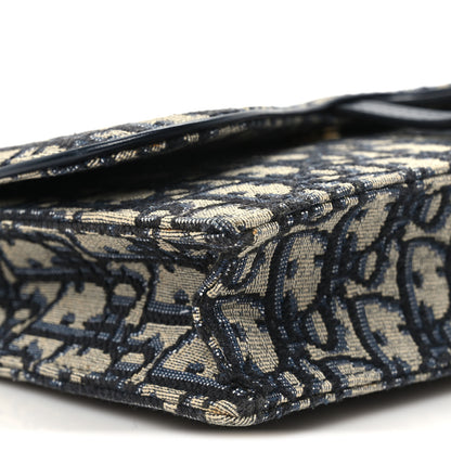 Christian Dior Oblique Saddle Chain Pouch Blue 8 of 9