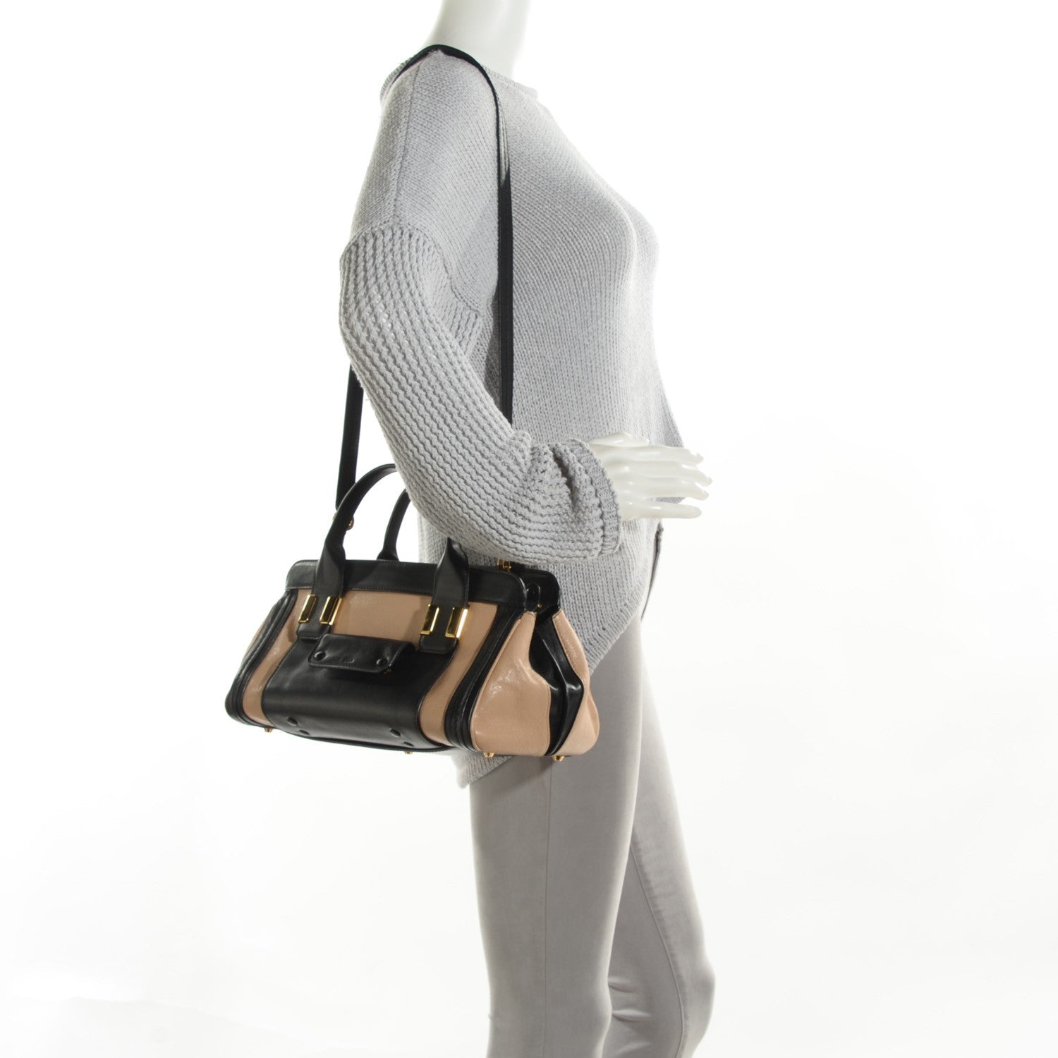 Chloe Calfskin Mini Alice Satchel Biscotti Beige 2 of 9