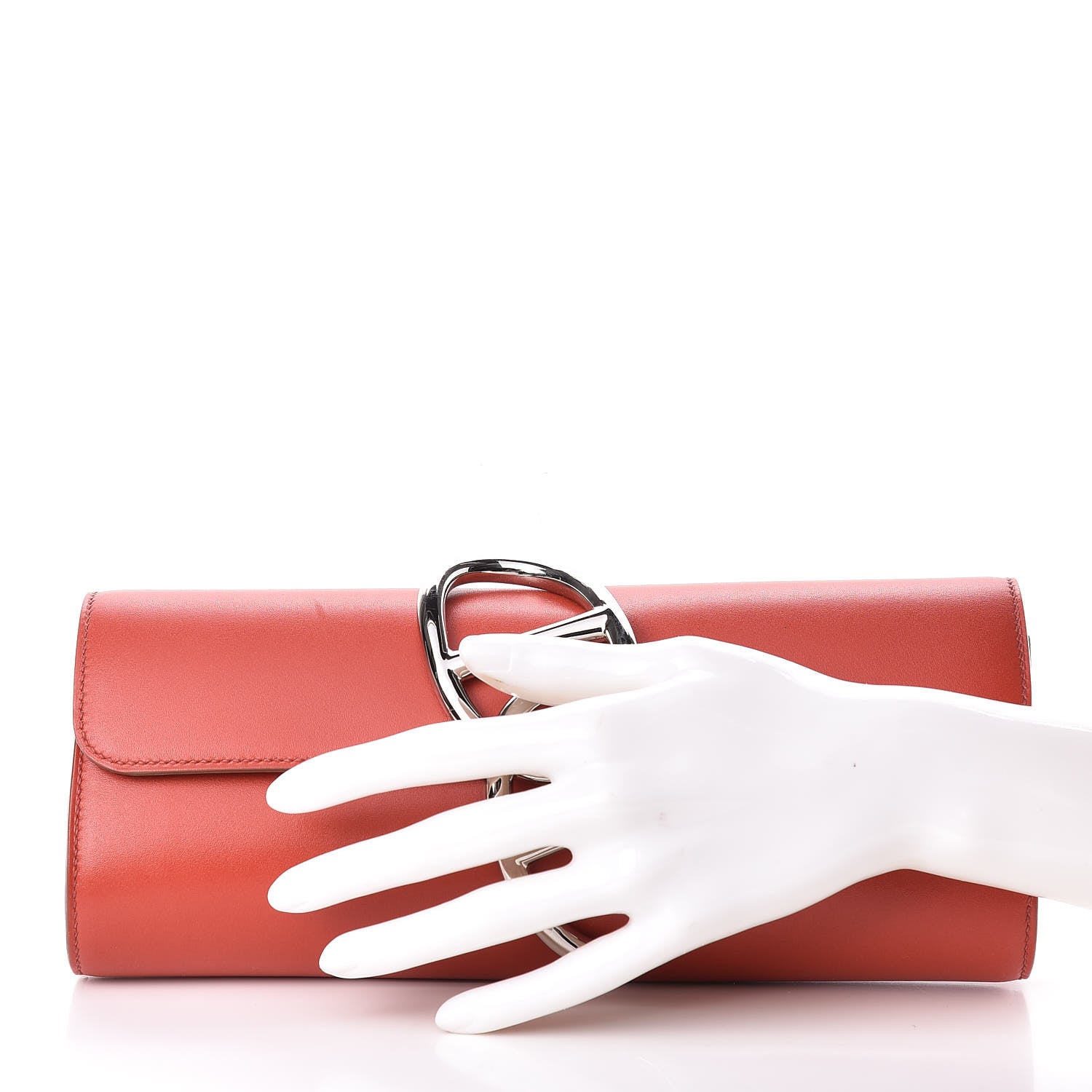 Hermes Tadelakt Egee Clutch Sanguine 2 of 11