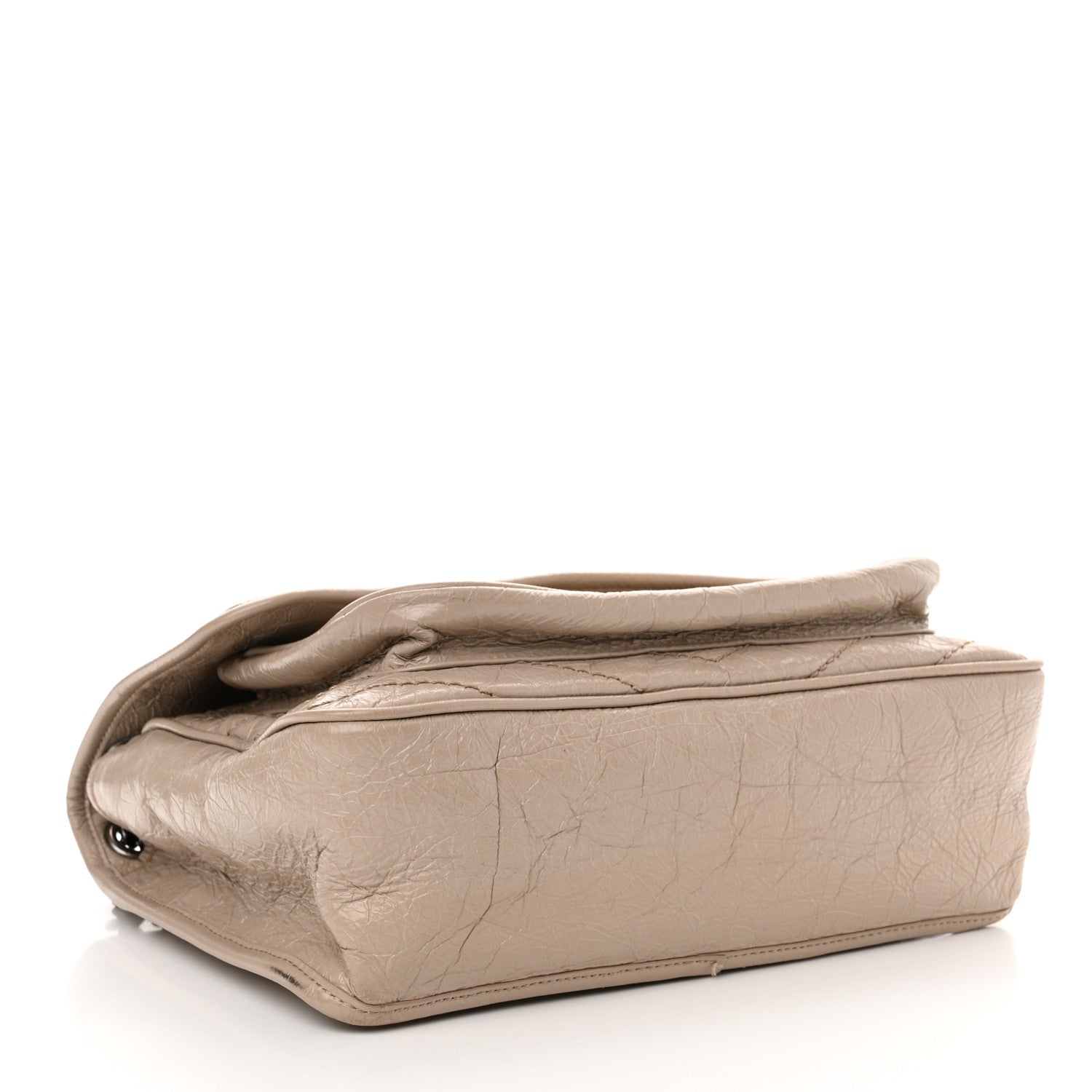Saint Laurent Crinkled Calfskin Matelasse Monogram Medium Niki Chain Satchel Light Taupe 4 of 14