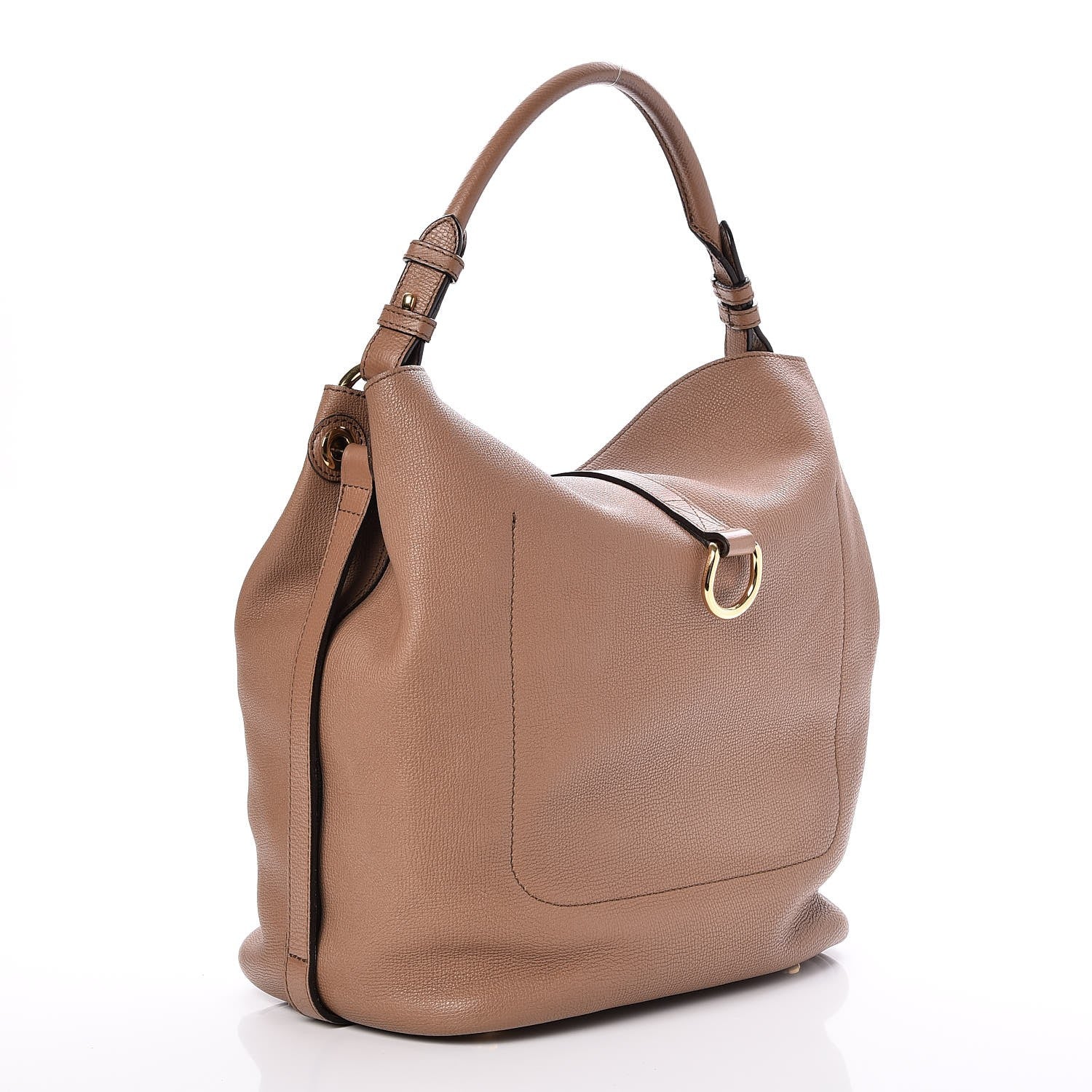 Burberry Grainy Calfskin Medium Sycamore Hobo Dark Sand 3 of 7