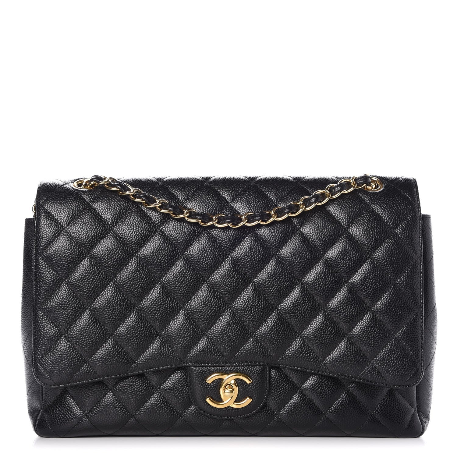 Chanel Caviar Quilted Maxi Double Flap Black 1 of 14