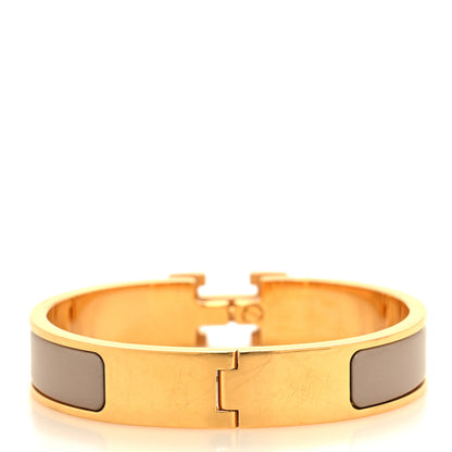 Hermes Enamel Narrow Clic Clac H Bracelet GM Marron Glace 3 of 4