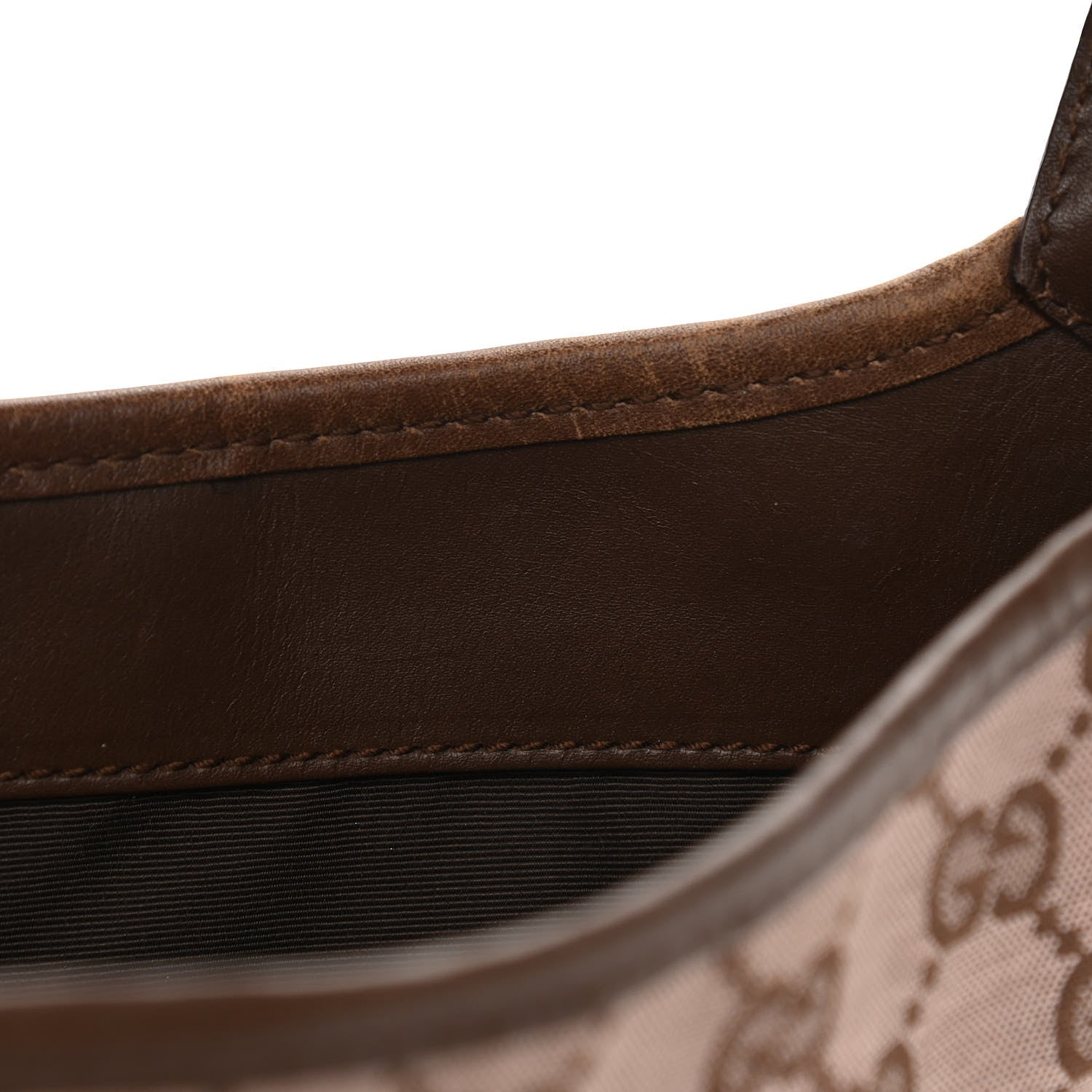 Gucci Monogram Lobster Clasp Jackie O Hobo Brown 11 of 12