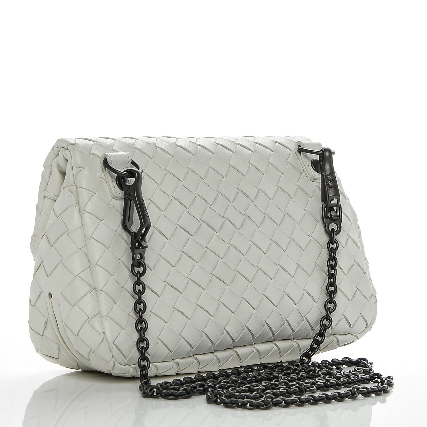 Nappa Intrecciato Mini Messenger Bag White