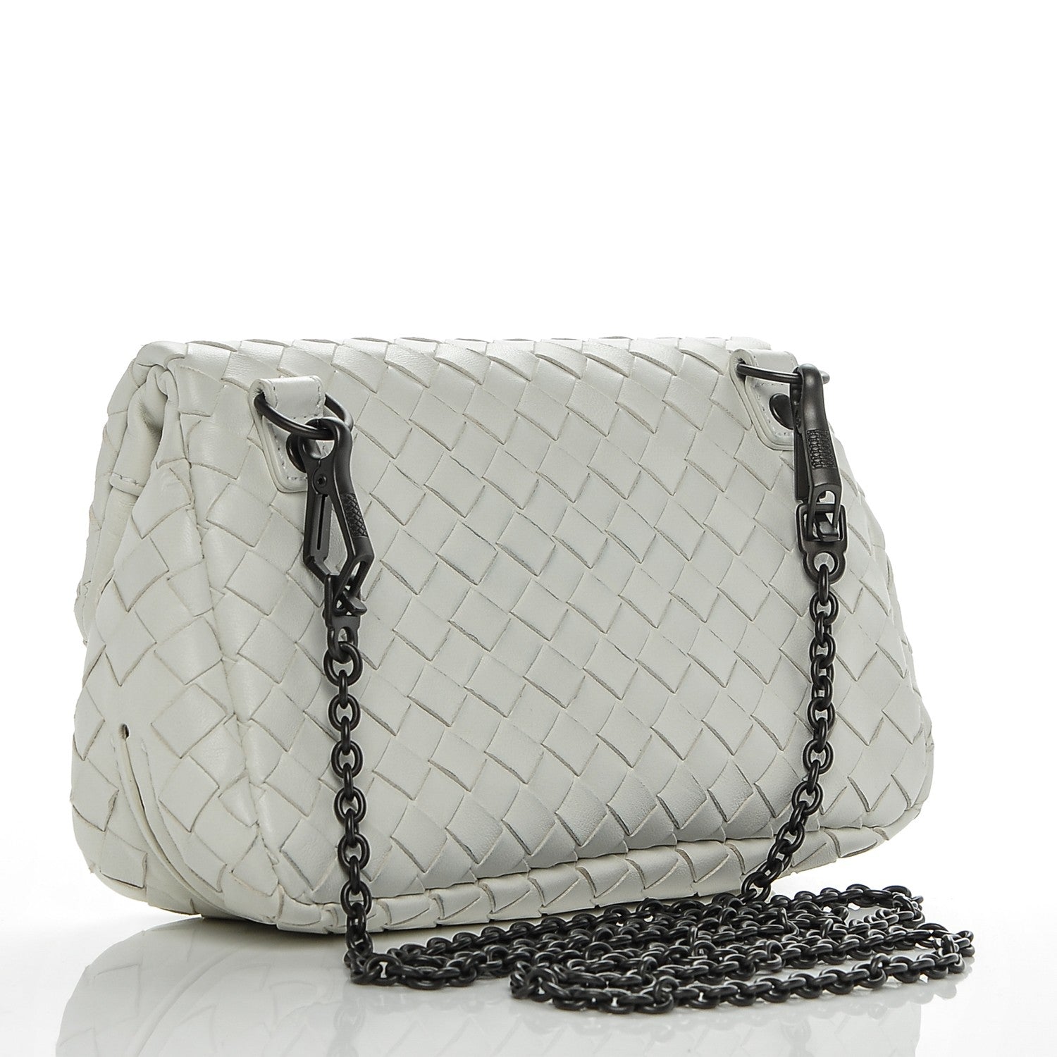 Bottega Veneta Nappa Intrecciato Mini Messenger Bag White 3 of 7