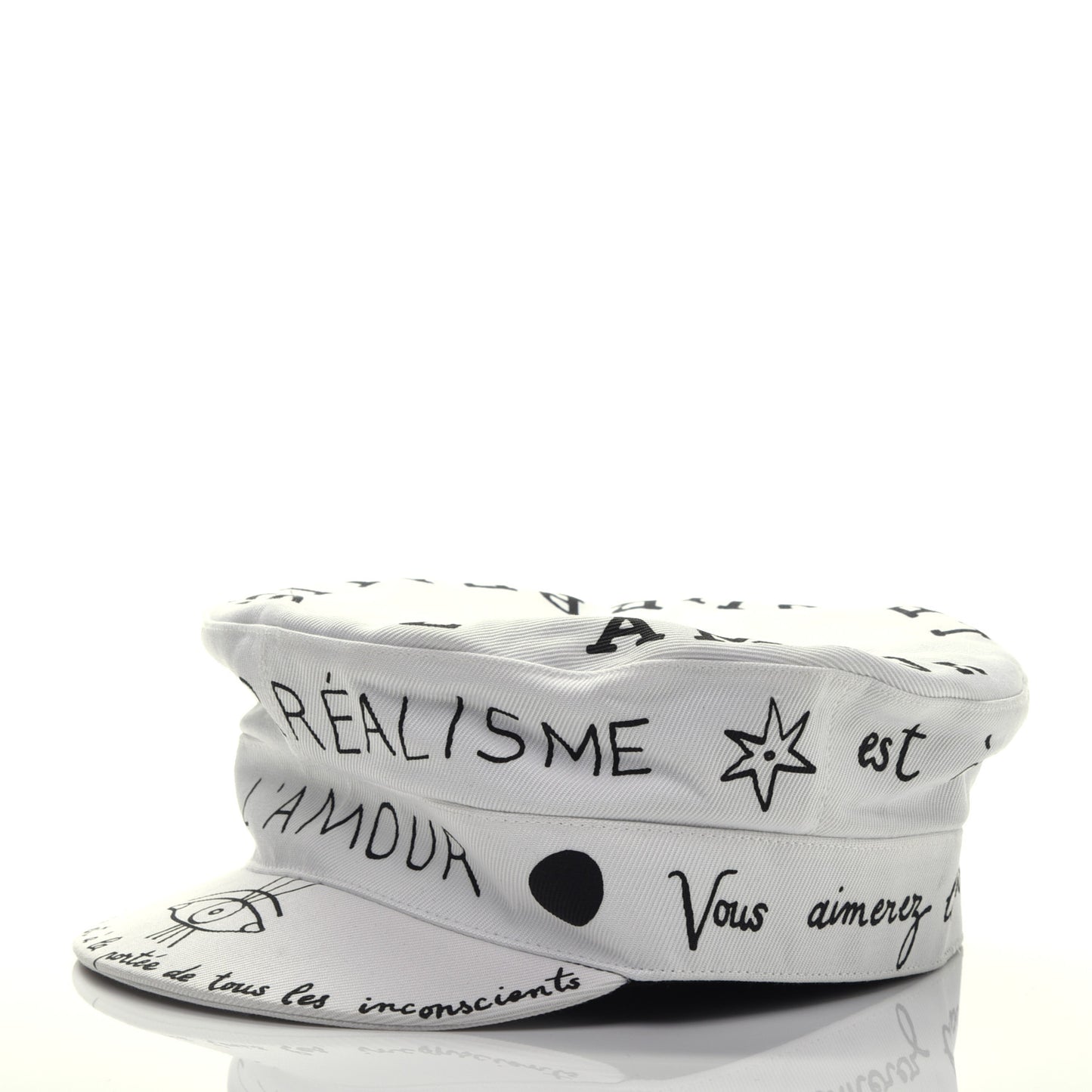 Canvas Printed Daydream Words Cap Hat 57 White