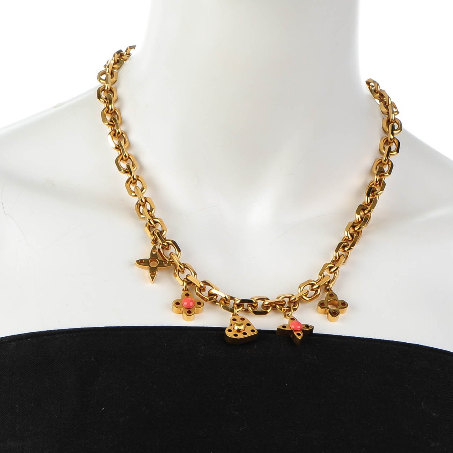 Monogram Hide and Seek Necklace Gold