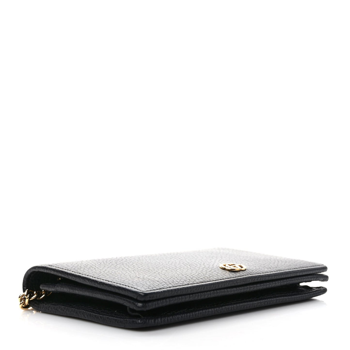 Calfskin Mini GG Marmont Chain Wallet Black