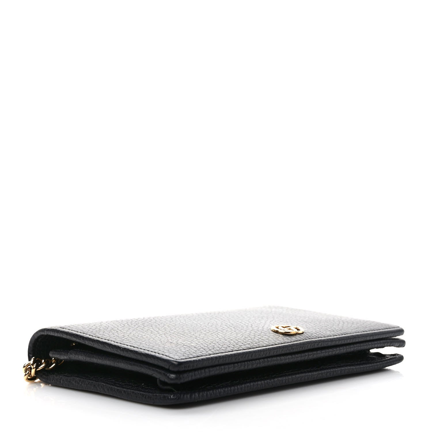 Gucci Calfskin Mini GG Marmont Chain Wallet Black 4 of 10
