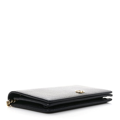 Gucci Calfskin Mini GG Marmont Chain Wallet Black 4 of 10