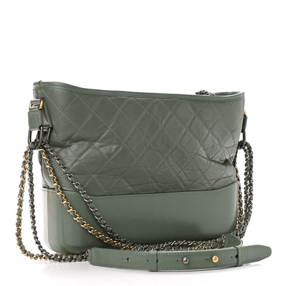Chanel Aged Calfskin Quilted Medium Gabrielle Hobo Green 2 of 8