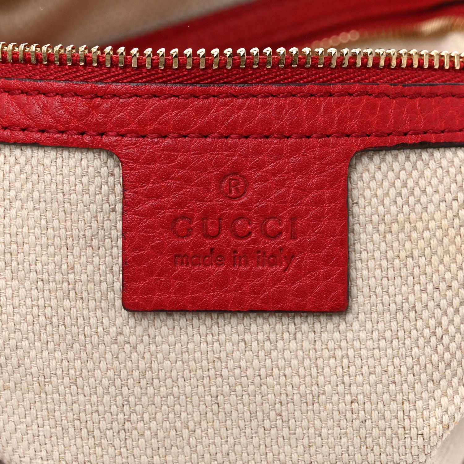 Gucci Pebbled Calfskin Soho Hobo Red 6 of 11