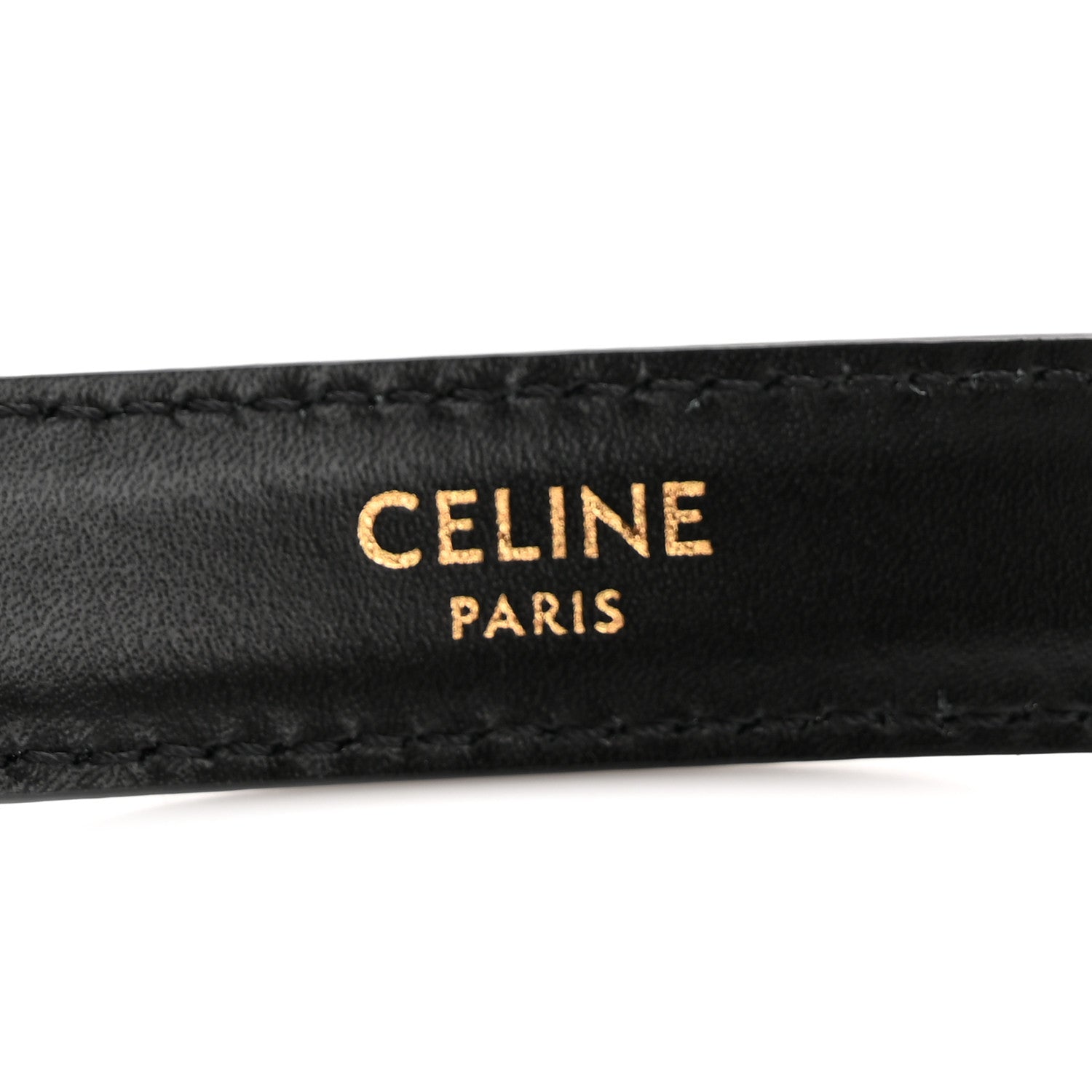 Celine Box Calfskin Small 18mm Triomphe Belt 75 Black 5 of 7