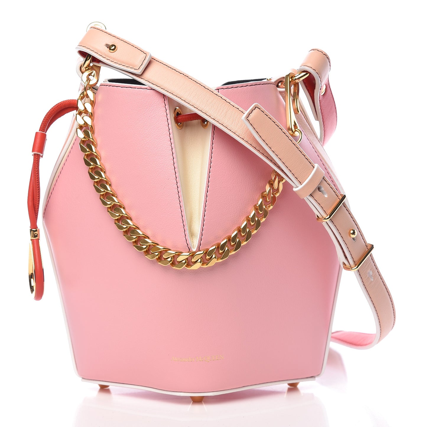 Calfskin Small Bucket Bag Pink