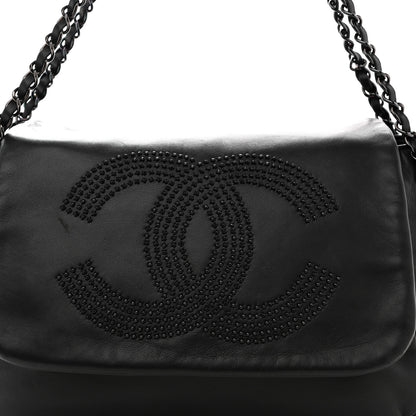 Chanel Lambskin Studded Accordion CC Flap Black 8 of 13