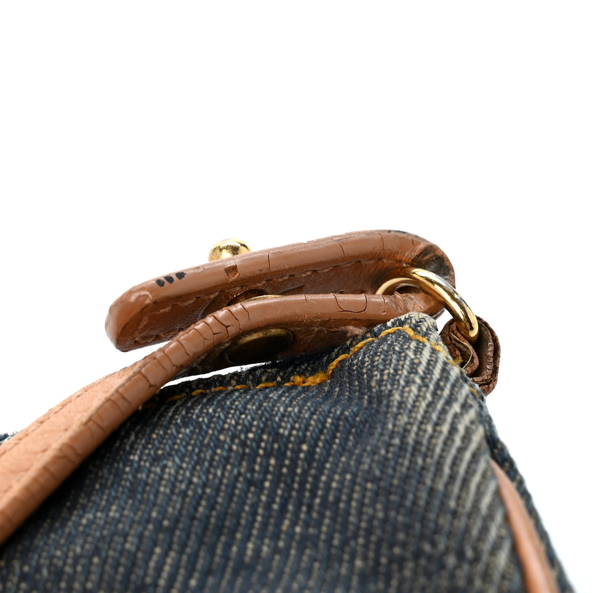 Christian Dior Denim Mini Saddle Pochette Navy 12 of 13