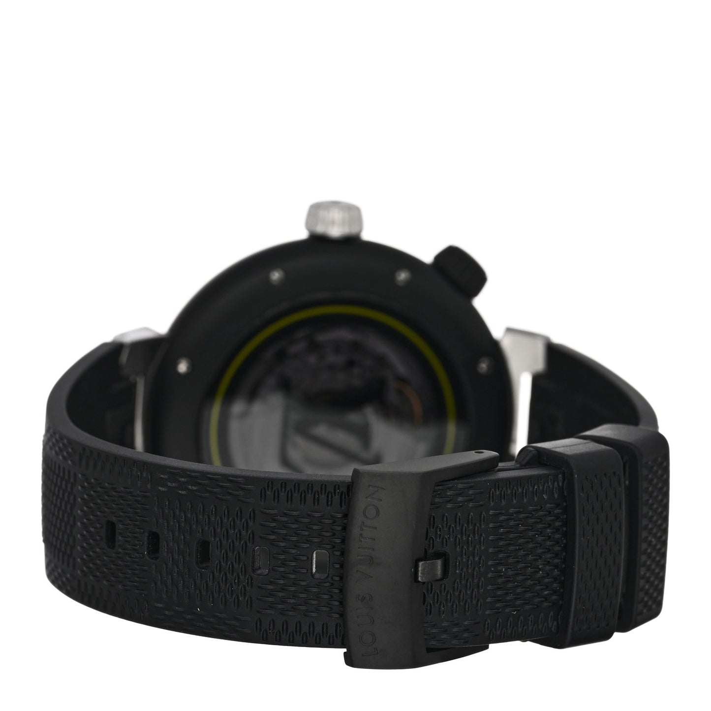 Stainless Steel Rubber 44mm Tambour Street Diver Automatic Watch Black