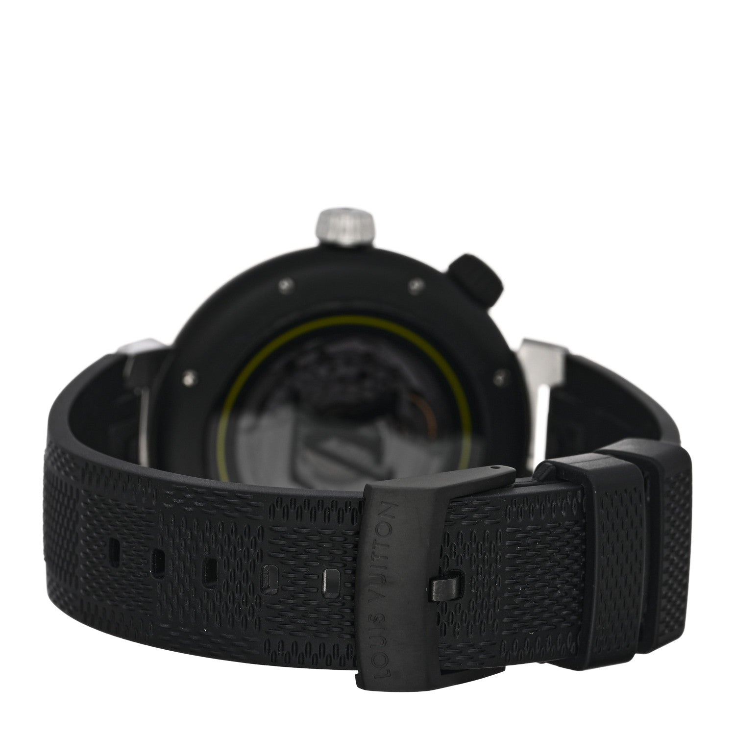 Louis Vuitton Stainless Steel Rubber 44mm Tambour Street Diver Automatic Watch Black 3 of 5
