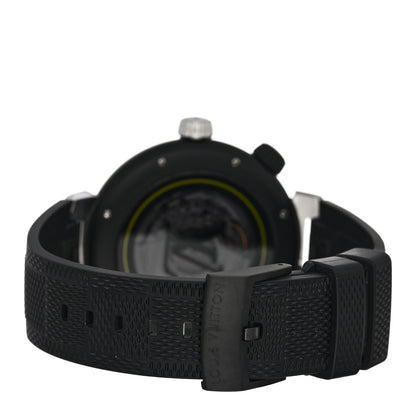 Louis Vuitton Stainless Steel Rubber 44mm Tambour Street Diver Automatic Watch Black 3 of 5