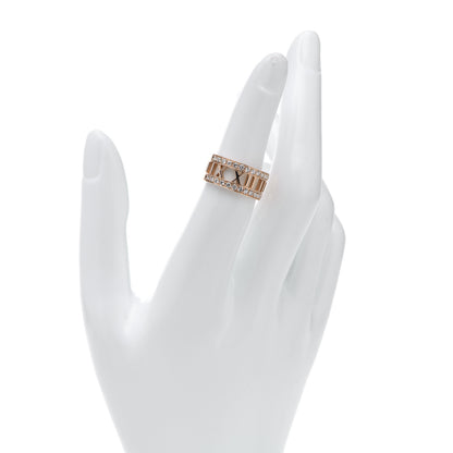 Tiffany 18K Rose Gold Diamond Wide Atlas Open Ring 51 5.75 2 of 6