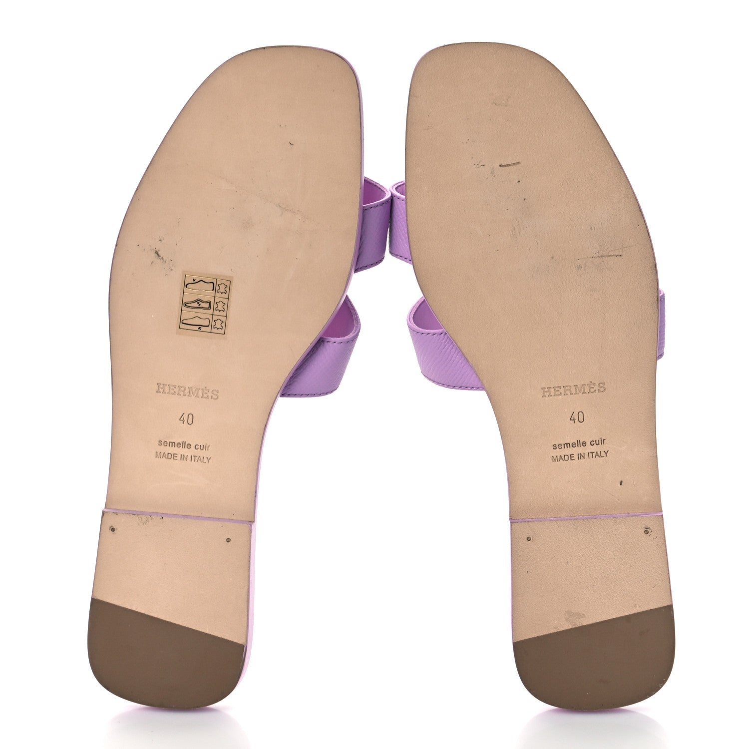 Hermes Epsom Oran Sandals 40 Violet Amethyste 6 of 14