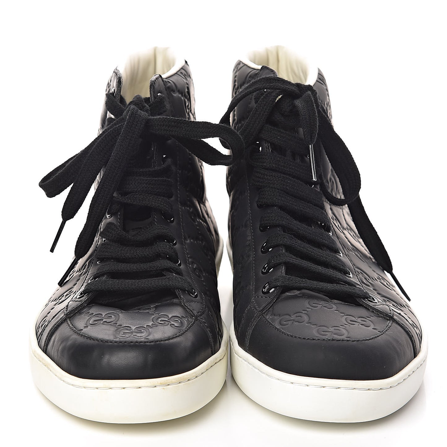 Rubber Guccissima Mens High Top Sneakers 8.5 Black