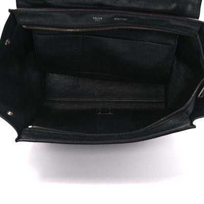 Celine Drummed Calfskin Suede Medium Trapeze Black 5 of 12
