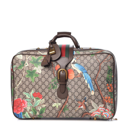 Gucci GG Supreme Monogram Tian Web Suitcase Beige Multicolor New Acero 1 of 9