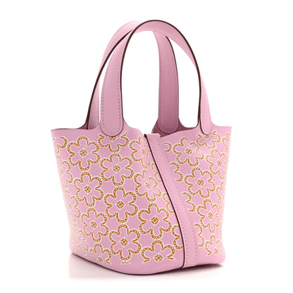 Hermes Swift Micro Lucky Daisy Picotin Lock Mauve Sylvestre 3 of 9