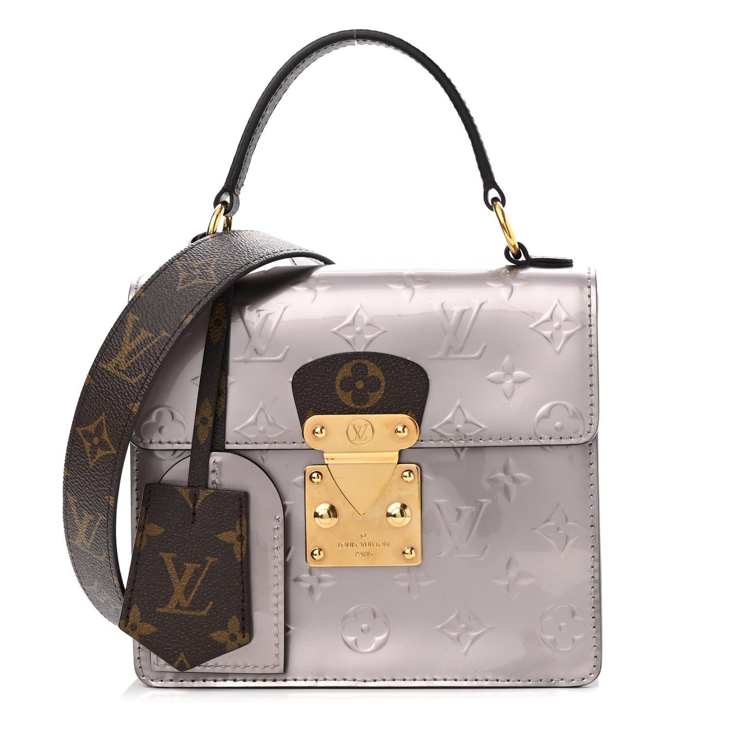 Louis Vuitton Vernis Monogram Spring Street Taupe Metallise 1 of 7