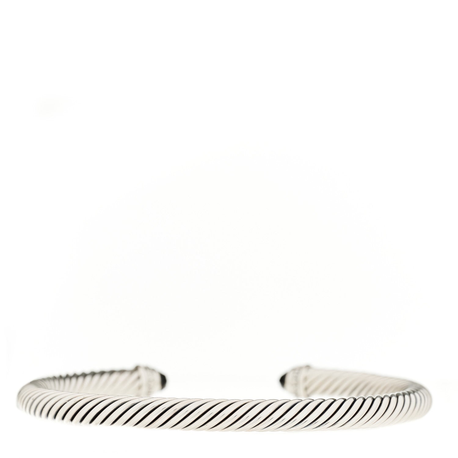 David Yurman Sterling Silver Diamond Black Onyx 5mm Cable Classics Bracelet 2 of 3