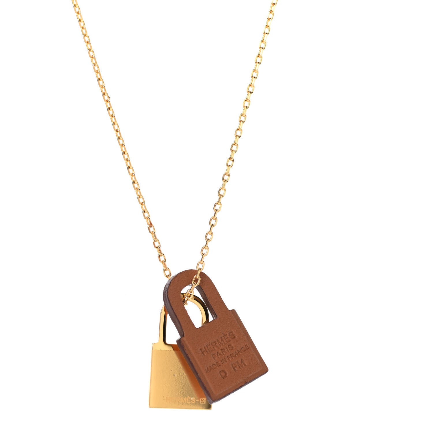 Hermes Swift Small O'Kelly Pendant Necklace Gold 6 of 7