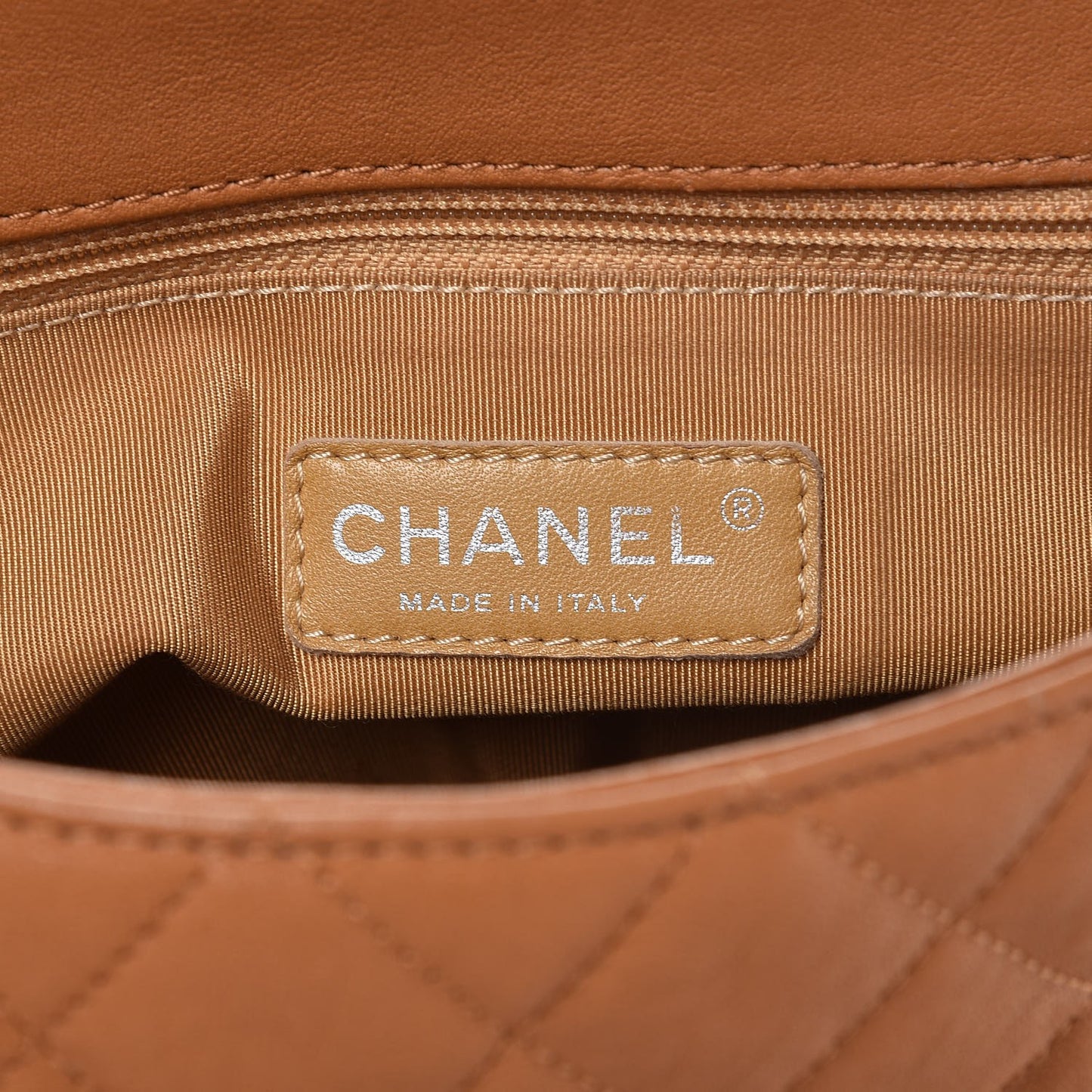 Washed Lambskin Chain Around Maxi Flap Bag Dark Beige