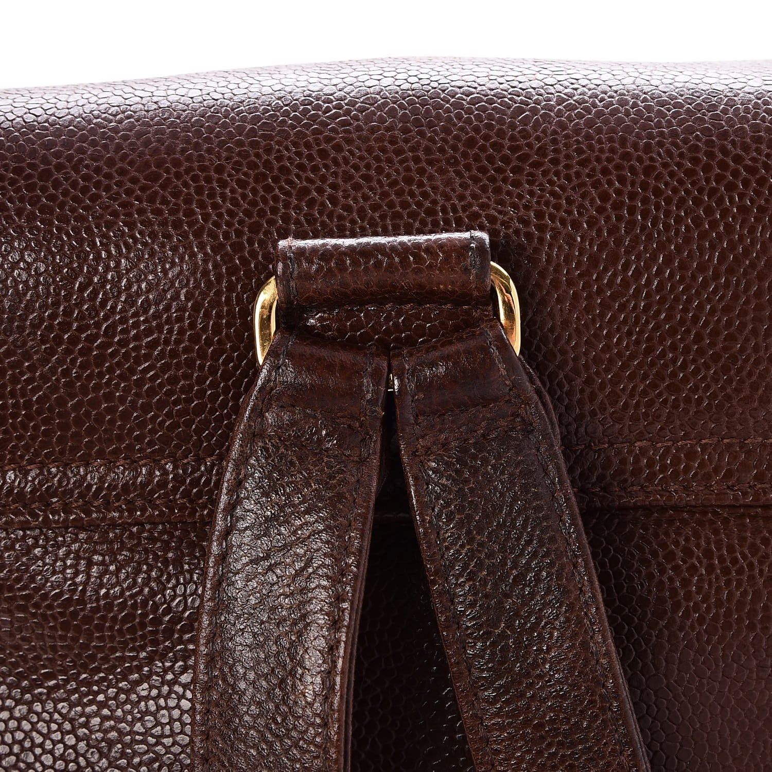 Chanel Caviar CC Backpack Brown 8 of 9