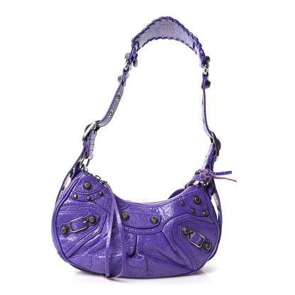 Balenciaga Agneau Arena Le Cagole Shoulder Bag XS Purple 1 of 11
